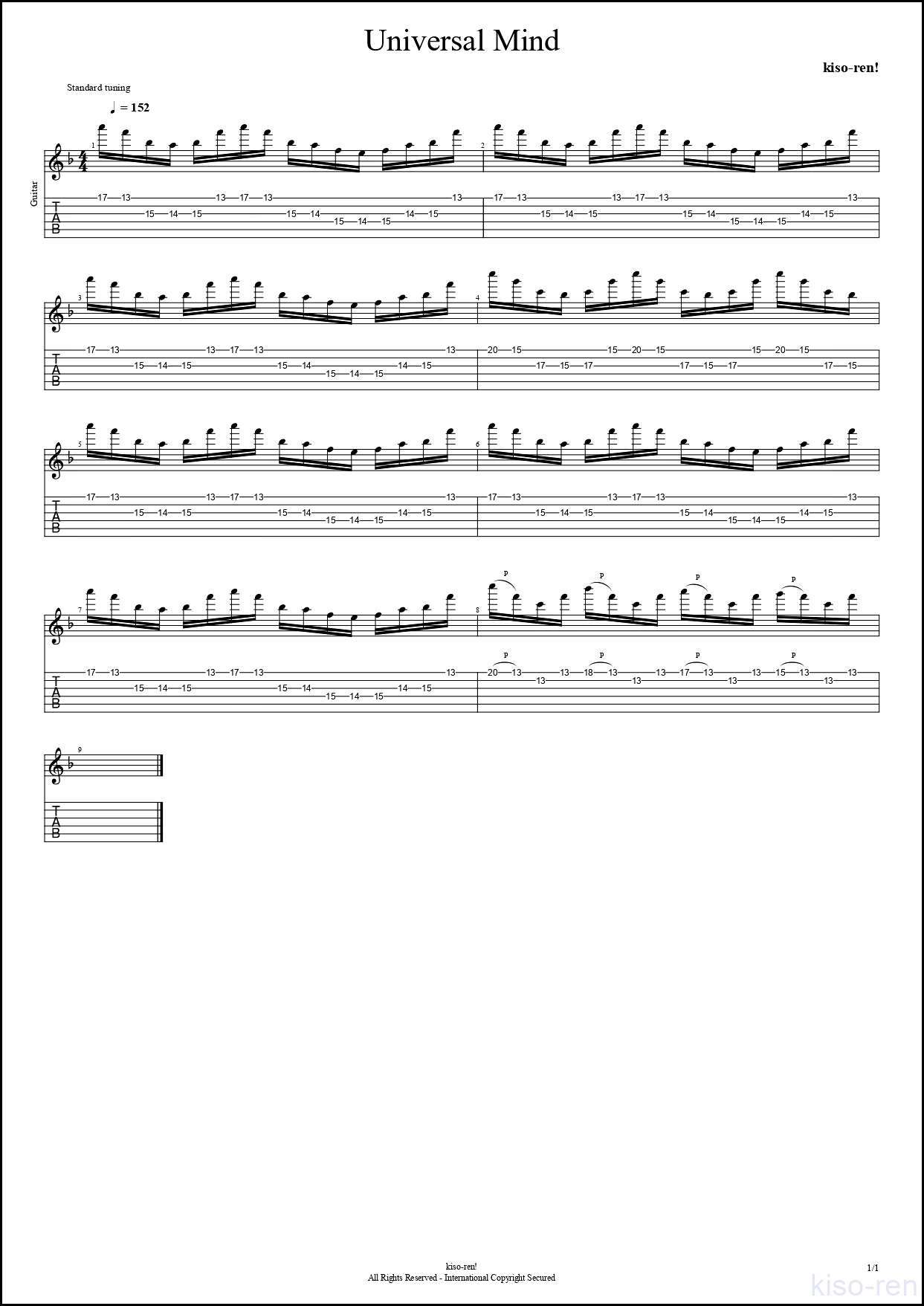 Universal Mind / LTEのイントロギターが絶対弾ける練習方法【TAB】Liquid Tension Experiment