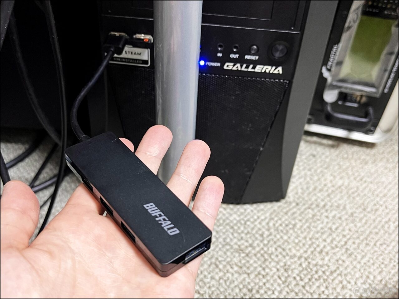 一番安いUSBハブ3.0「バッファロー USBハブ 4ポート」を実際に繋いでみました。使用感。