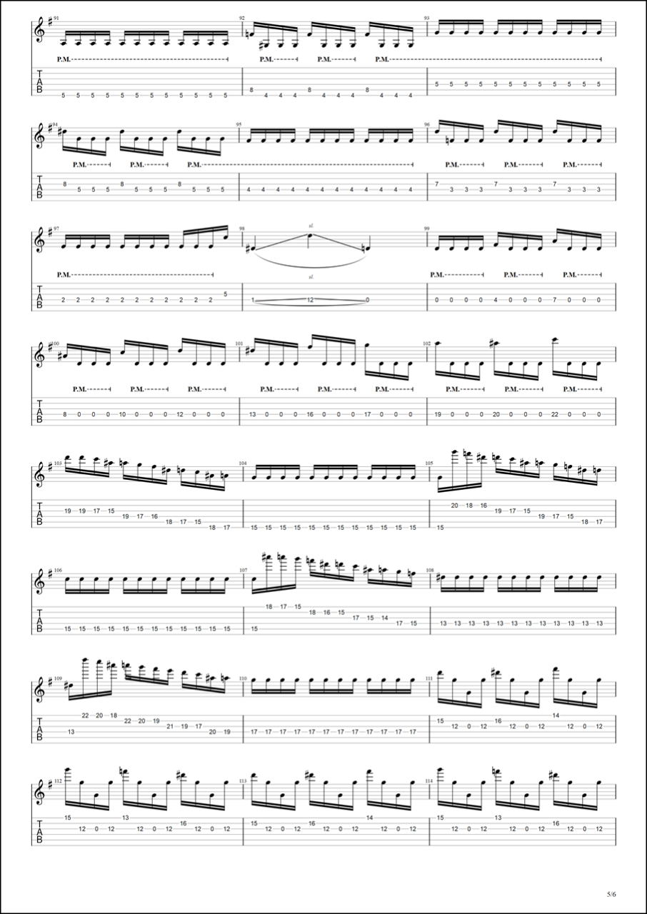 【ギターピッキング･速弾き基礎練習楽譜TAB】The Four Seasons- Summer- Presto / Vivaldi Guitar FULL Practice(Slow) ヴィヴァルディ 四季｢夏｣ギター練習【Guitar Picking Vol.54】