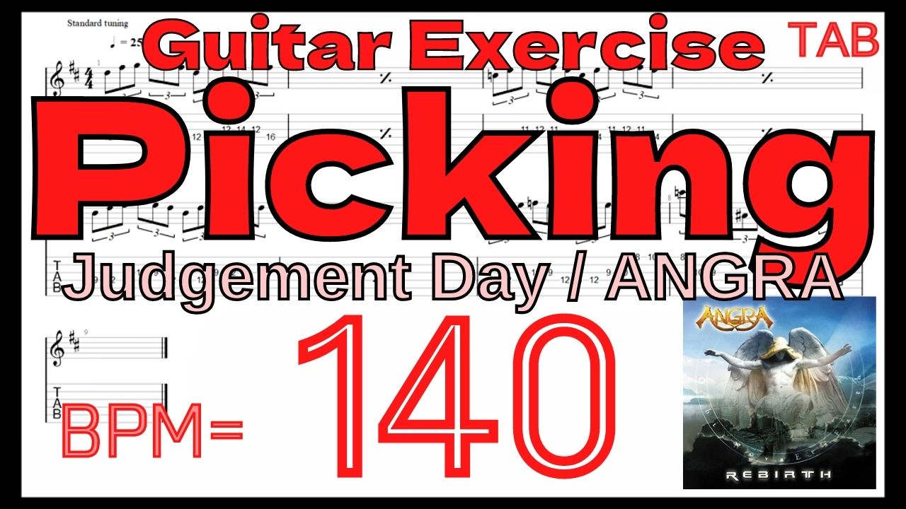 Kiko Loureiro Guitar Practice JUDGEMENT DAY ANGRA ジャッジメントデイ アングラ キコ･ルーレイロ BPM140
