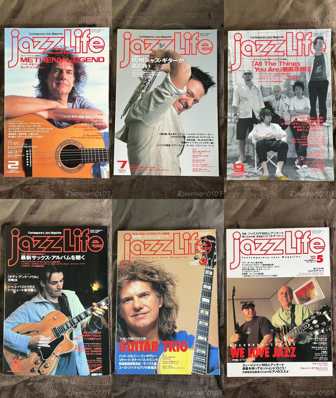JAZZ LIFE 1997年 11月号~2006年 3月号までの28冊です。ジャズギターに興味を持つきっかけの本。